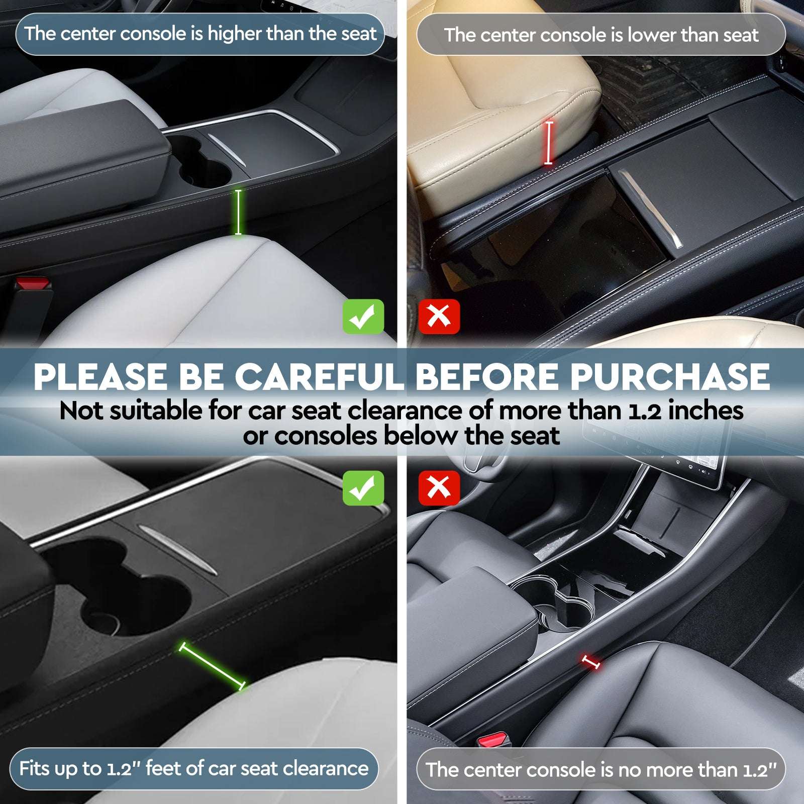 2 Pack Car Seat Gap Filler Organizer with Cup Holders, Universal Fit Leather Storage Box for Car,SUV,Truck