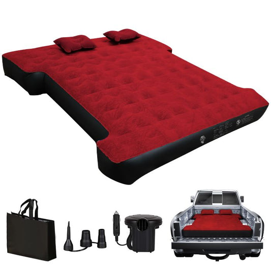 DikaSun Inflatable Air Mattress for 5.5-5.8 ft Pickup Truck Bed, for Outdoor Car Camping, Red