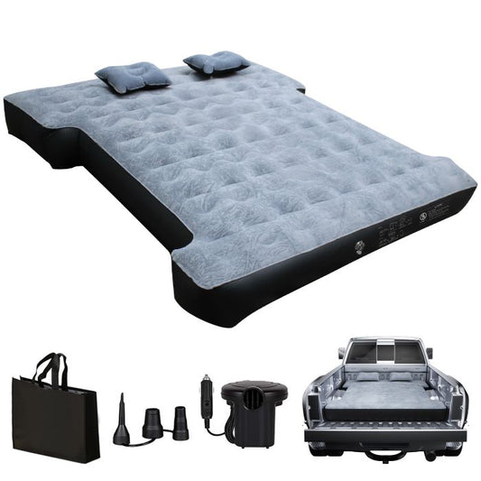 DikaSun Inflatable Air Mattress for 5.5-5.8 ft Pickup Truck Bed, for Outdoor Car Camping, Gray