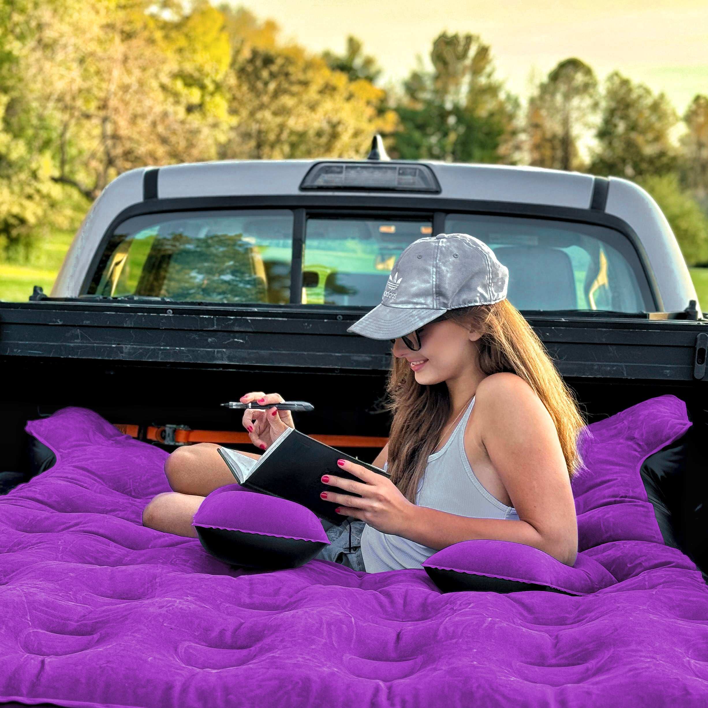5.5-6.5ft Full Size Truck Bed Air Mattress Purple