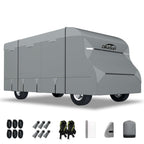 DikaSun 7 Layers Top Class C RV Cover Upgraded Tear Resistant Breathable Waterproof Ripstop Anti-UV Class C Camper RV Cover
