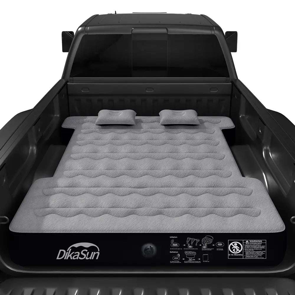 DikaSun 5.5-5.8 Ft Full Size Pickup Truck Bed Air Mattres,Grey