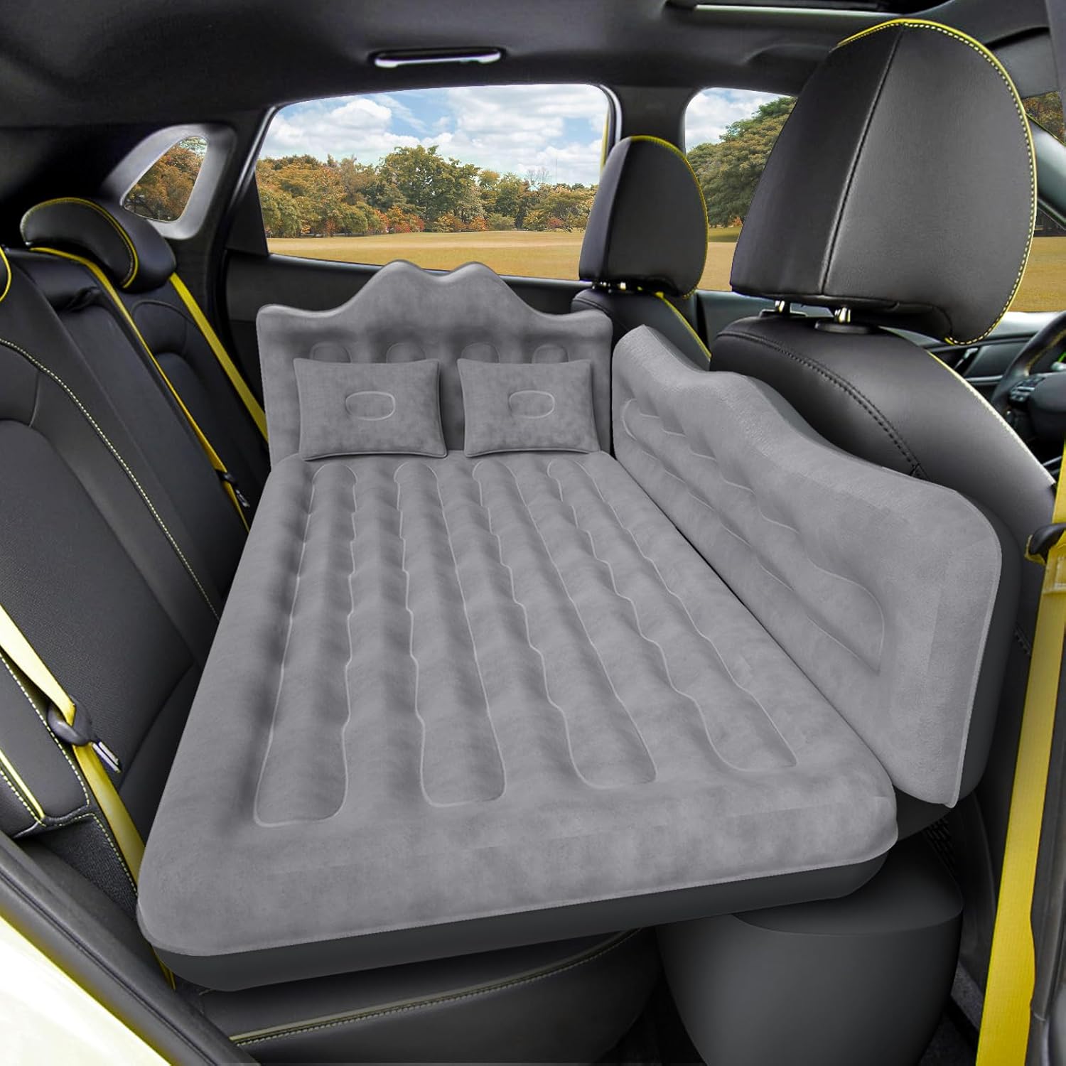 Thicken Backseat SUV/Car/Truck Air Mattress Air Bed Inflatable SUV Truck Mattress -24'' Width/Grey