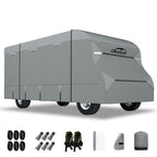DikaSun 7 Layers Top Class C RV Cover Upgraded Tear Resistant Breathable Waterproof Ripstop Anti-UV Class C Camper RV Cover