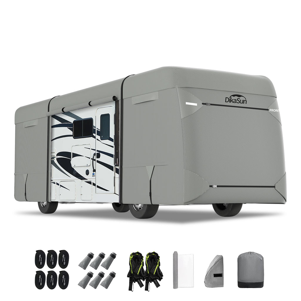 DikaSun 7 Layers Class A RV Cover Heavy Duty Anti-UV Waterproof Windproof Breathable Class A Motorhome