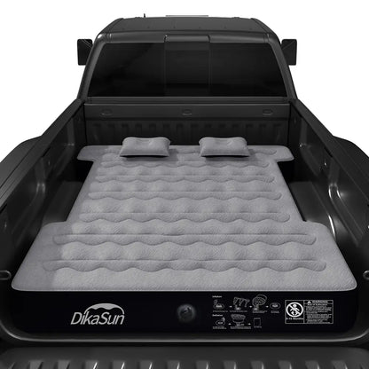 DikaSun Inflatable Air Mattress for 5.5-5.8 ft Pickup Truck Bed, for Outdoor Car Camping, Gray