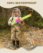 Brown Children Youth Kids Fishing Hunting Chest Wader with Boots