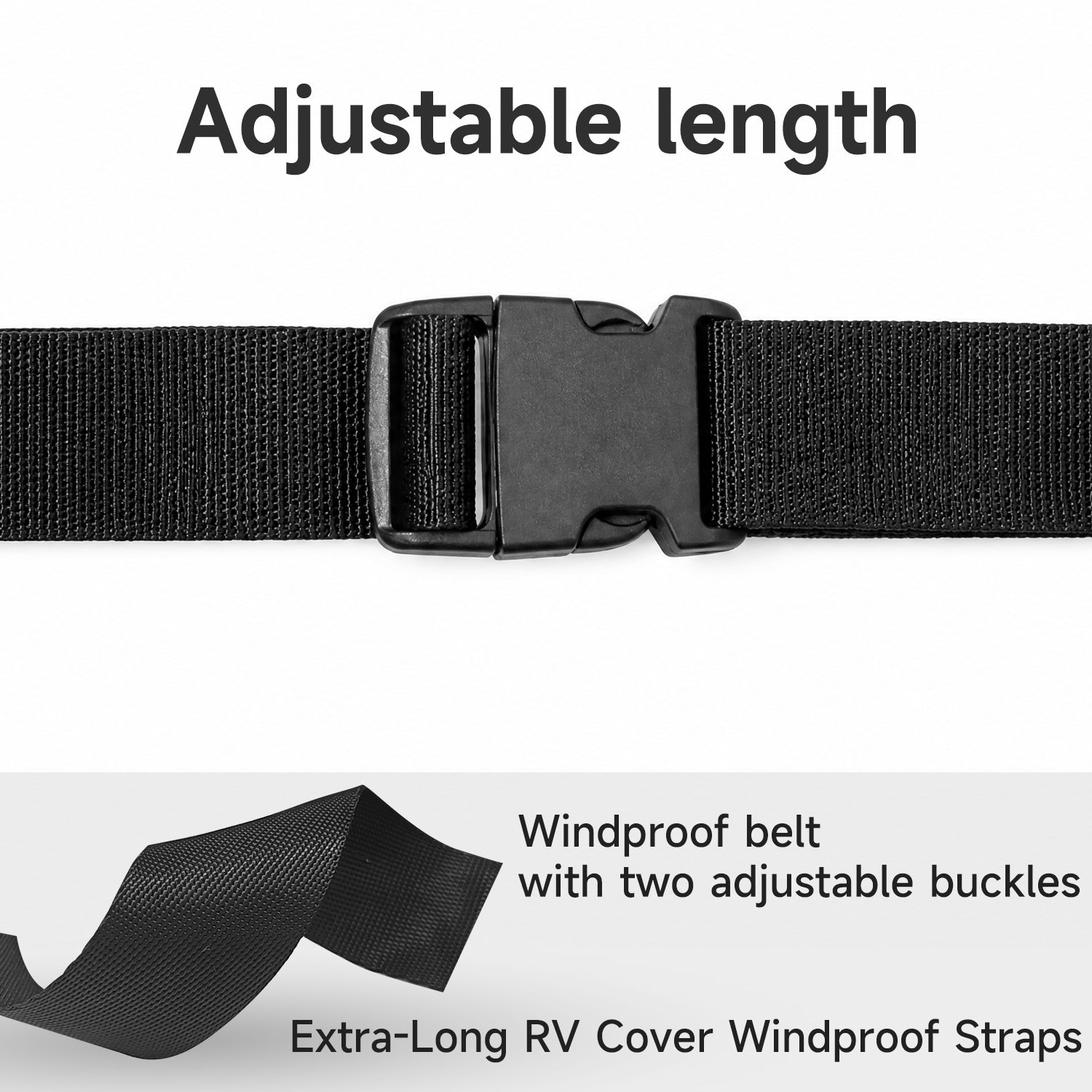 Windproof RV Tie-Down Straps - Heavy Duty Straps with Gutter Guards for Ultimate Cover Security