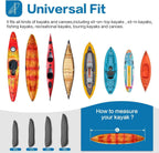 Umbrauto 600D Kayak Cover: Upgraded Zipper Closure Waterproof Canoe Outdoor Storage Bag, Heavy Duty UV Protection Dust Paddle Board Cover for Fishing Boat