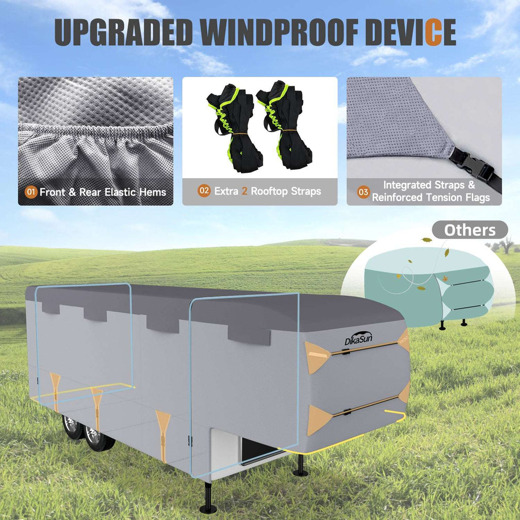 DikaSun 7 Layers 5th Wheel RV Cover UV Protection Waterproof Windproof Breathable