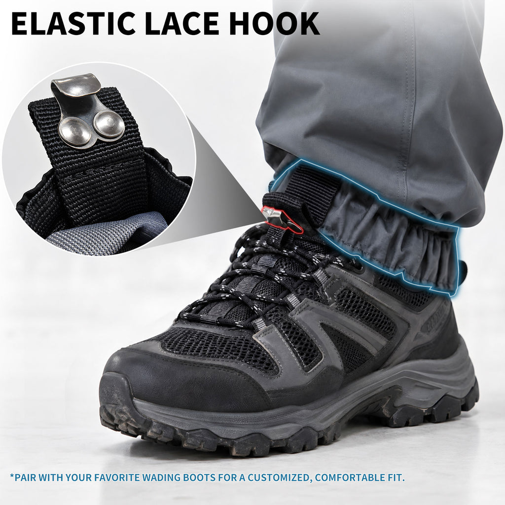 DikaSun Stockingfoot Hip Waders for Fishing 6mm Neoprene Booties, Reinforced Waterproof Upper, Taped Seams, Gravel Guards, Quick Release Locking Buckles