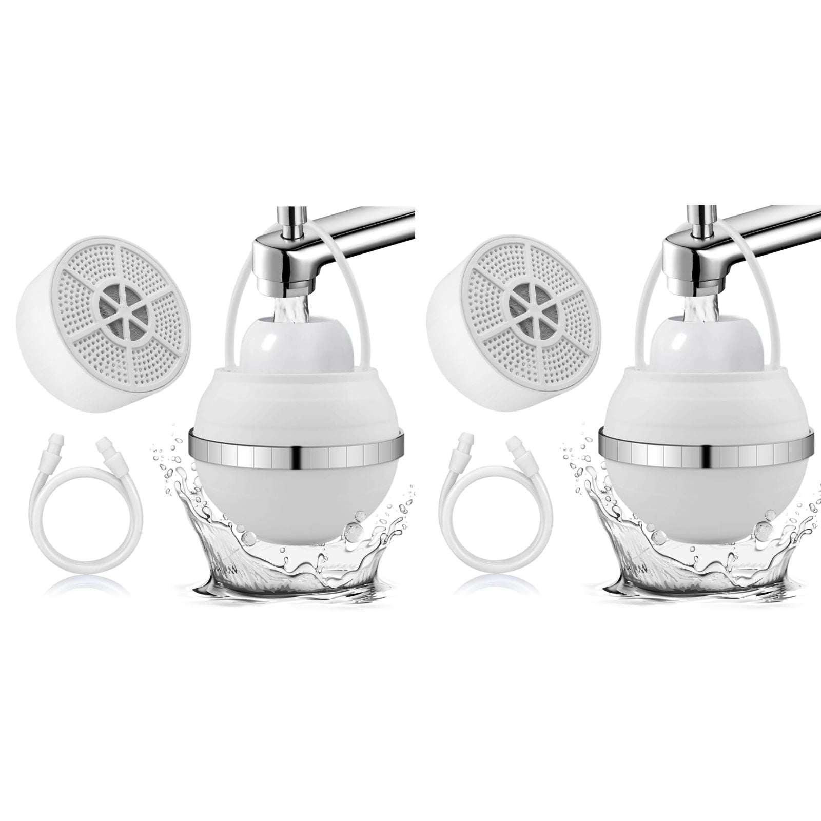 Premium Tub Faucet Bath Water Filter with Overflow – 2,500-Gallon Chlorine & Fluoride Removal Hard-Water Softener for Healthier Skin, Hair & Nails