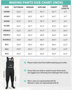 Fishing Waders for Men & Women, Waterproof Bootfoot Chest Waders 600D 2-Ply Nylon/PVC, Lightweight Waders for Garden & Farm, Anti-Slip Built-in Boots, Adjustable Suspenders, Boot Hanger