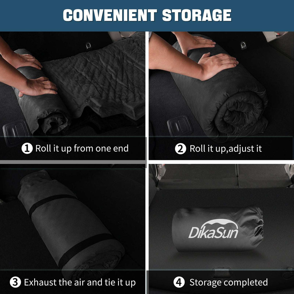 Tesla Model Y Mattress: Self-Inflating Memory Foam Bed Air Mattress for Model Y, Thickened Travel Camping SUV Sleeping Pad with Storage Bag,Black