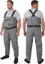Waterproof Waders for Men&Women, Stocking Foot Breathable Chest Waders, Lightweight Waders for Fly Fishing