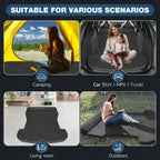 Tesla Model Y Mattress: Self-Inflating Memory Foam Bed Air Mattress for Model Y, Thickened Travel Camping SUV Sleeping Pad with Storage Bag,Black