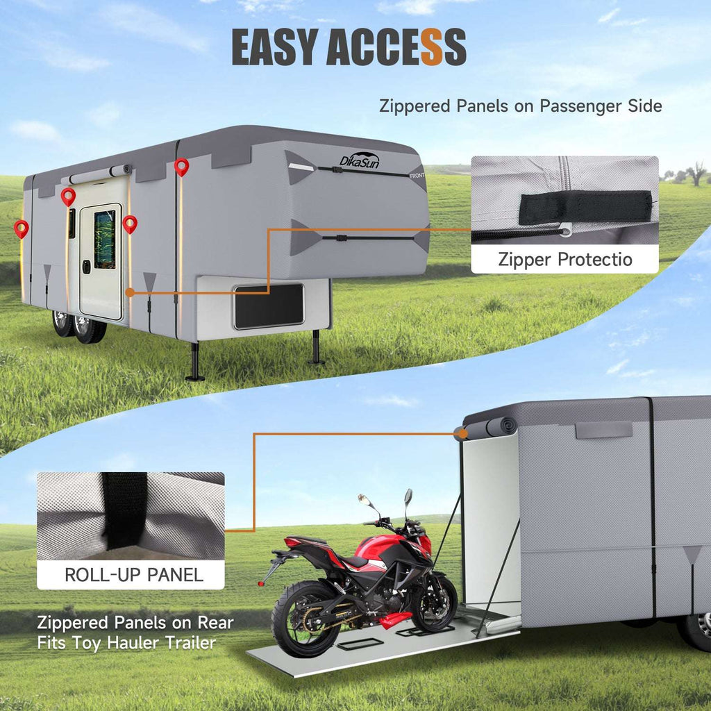 DikaSun 7 Layers 5th Wheel RV Cover UV Protection Waterproof Windproof Breathable