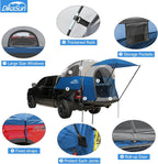 5.5-6.7ft Pickup Truck Bed Tent with Awining,Blue