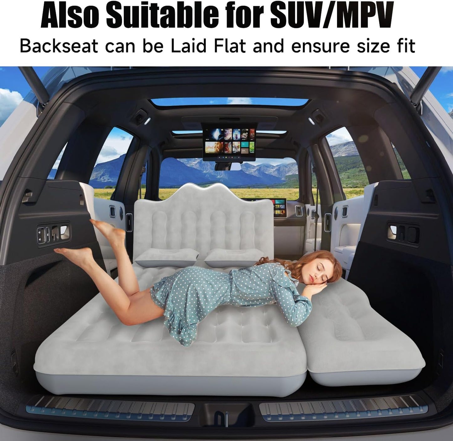 Inflatable Car Air Mattress Air Bed Backseat SUV Truck Mattress