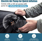 DikaSun 63in Extended SUV Mattress — Quick Inflate, Includes Pump & 2 Pillows,Black