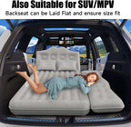 Thicken Backseat SUV/Car/Truck Air Mattress Air Bed Inflatable SUV Truck Mattress -35.4'' Width/Grey