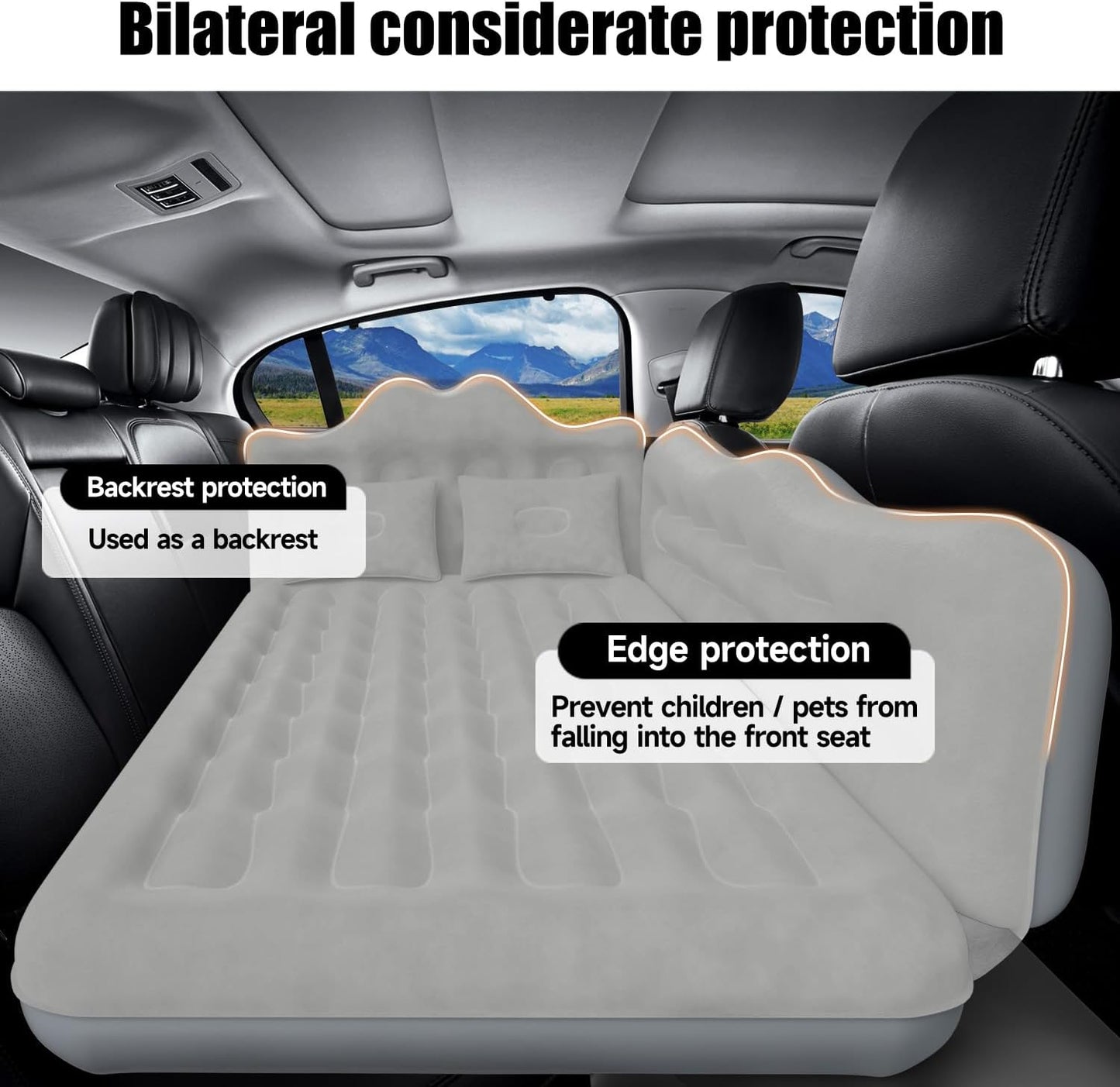 Inflatable Car Air Mattress Air Bed Backseat SUV Truck Mattress