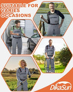 DikaSun Breathable Stocking Foot Waders for Fly Fishing (Lightweight Unisex Design for Men & Women)