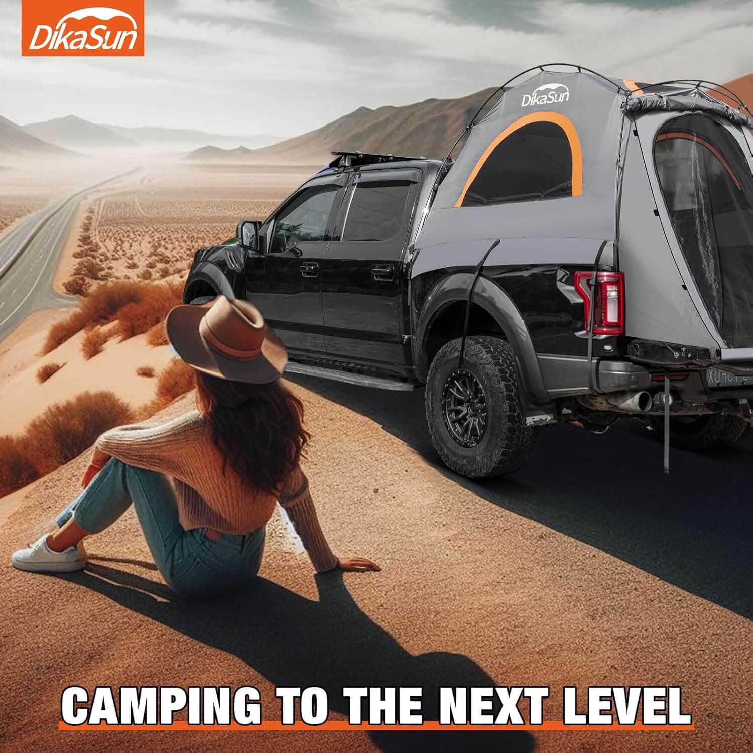 5.5-6.7ft Easy Setup Pickup Truck Bed Tent Green