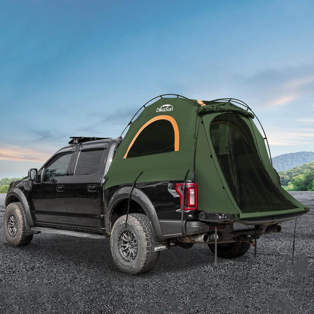 5.5-6.7ft Easy Setup Pickup Truck Bed Tent Green