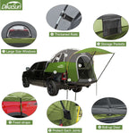 5.5-6.7ft Pickup Truck Bed Tent with Awining Green