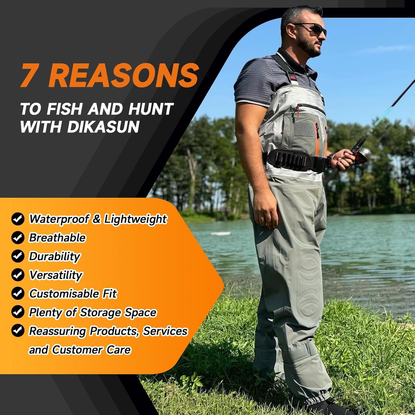 Waterproof Fishing Waders for Men Women Stocking Foot