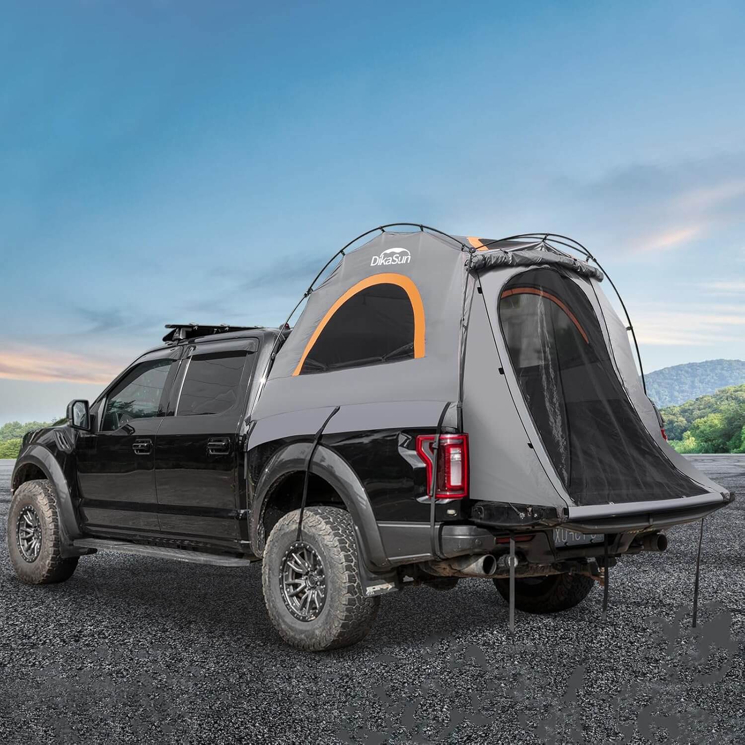pick up bed tent 5.5-6.7ft Easy Setup Pickup Truck Bed Tent Gray Full Size Pick Up Truck Bed camping Tent 6.4-6.7ft