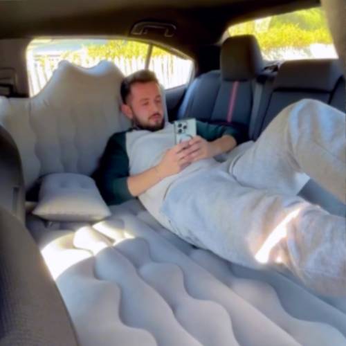 Thicken Backseat SUV/Car/Truck Air Mattress Air Bed Inflatable SUV Truck Mattress -30.31'' Width/Grey