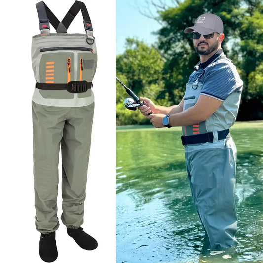 Waterproof Fishing Waders for Men Women Stocking Foot