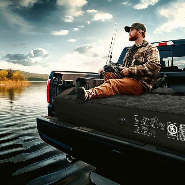 DikaSun 6-6.5 FT Mid Size Pickup Truck Bed Air Mattress,Black