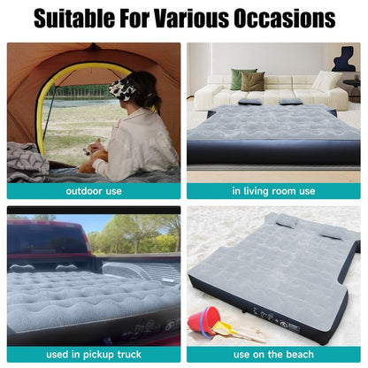 DikaSun Inflatable Air Mattress for 5.5-5.8 ft Pickup Truck Bed, for Outdoor Car Camping, Red