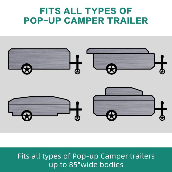 DikaSun Pop Up Folding Camper Cover, 6 Layers Breathable UV