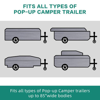 DikaSun 7 Layers Pop Up Camper Cover, Breathable UV Resistant Windproof Waterproof RV Cover