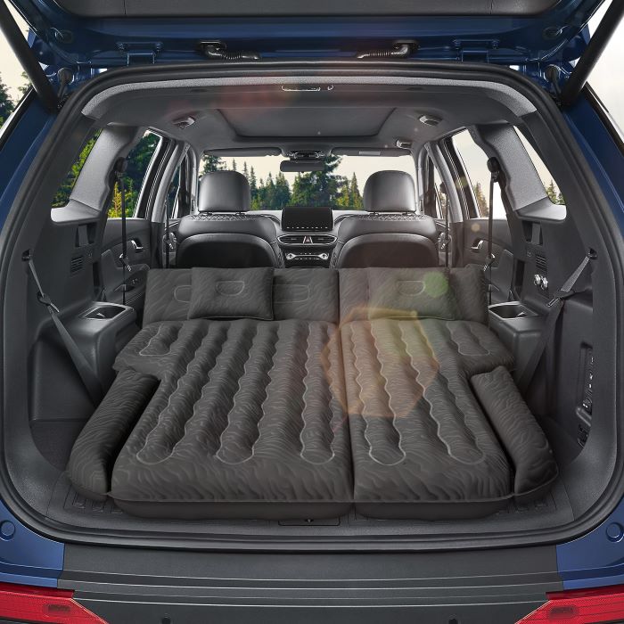 DikaSun SUV Air Mattress Upgraded Flocking and Extra Thick Oxford Surface Sleeping Bed for with Electric Pump,3M Charging Cable, Black