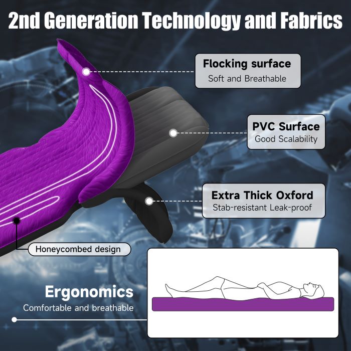 DikaSun SUV Air Mattress Upgraded Flocking and Extra Thick Oxford Surface Sleeping Bed for with Electric Pump,3M Charging Cable, Purple