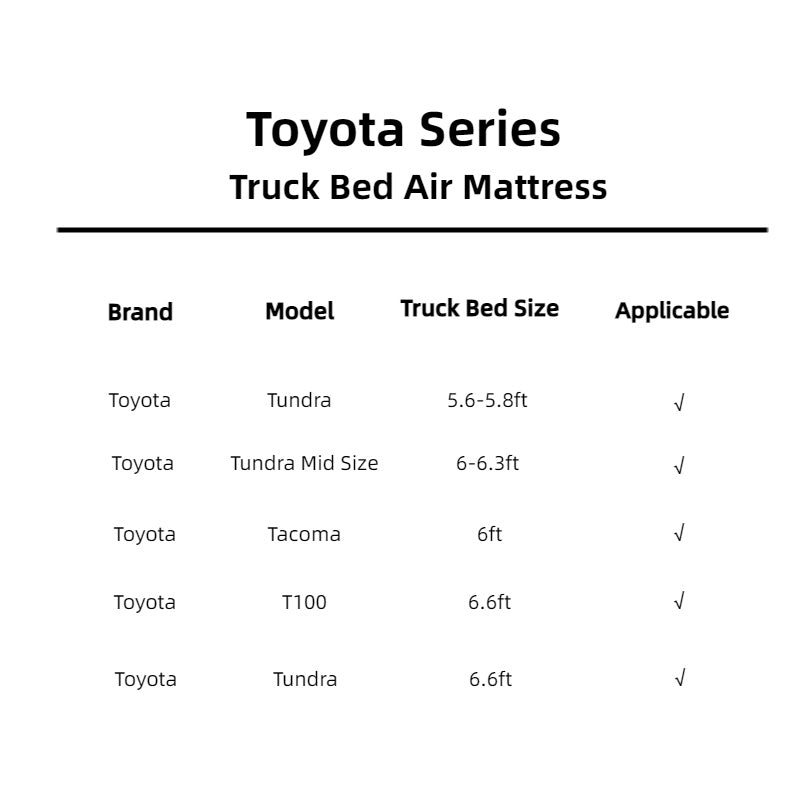 DikaSun Toyota 5.5-5.8ft | 6-6.5'  Truck Bed Air Mattress